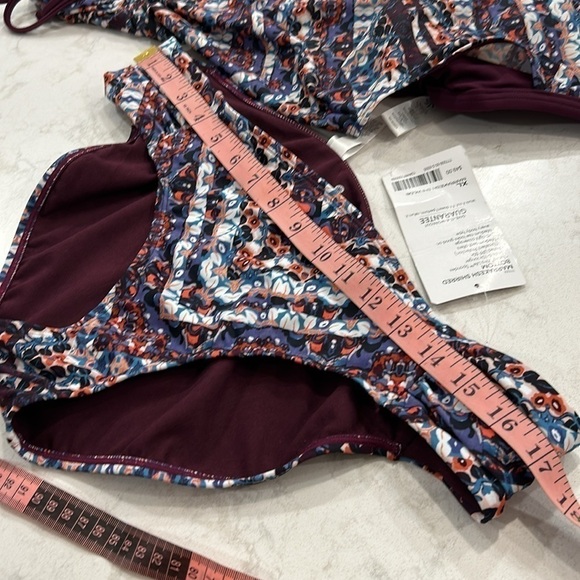 Athleta 36D/DD Marrakesh Side Scrunch Tankini Top + XL Bikini Wild Bloom NWT - Picture 13 of 16